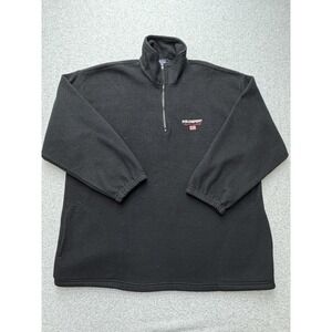 Polo Sport Ralph Lauren Mens XXL Black Fleece 1/4 Zip Pullover Made USA
